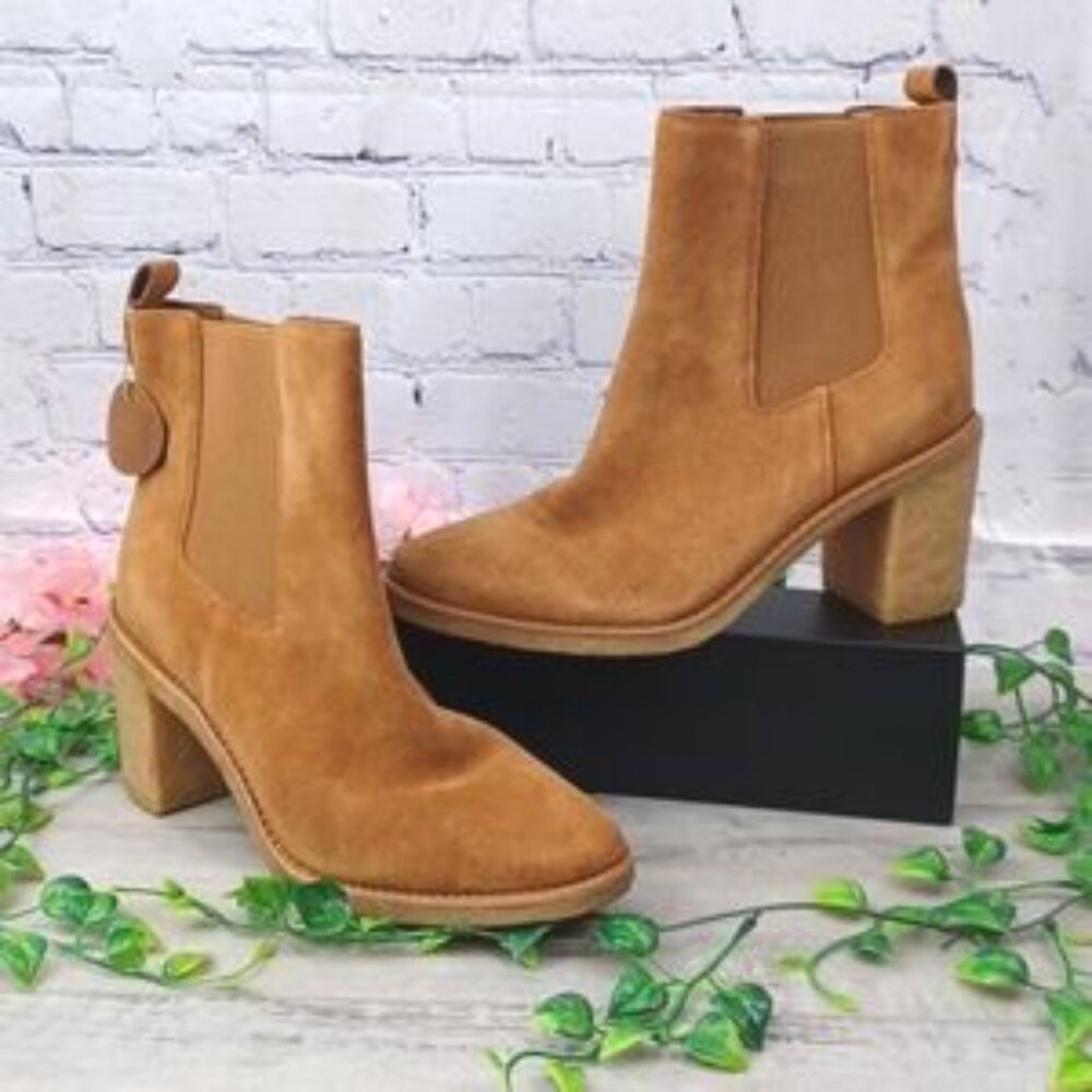 Lauren Ralph Lauren Women's Marianna Pull-On Chelsea Booties Chestnut NWOB sz6.5